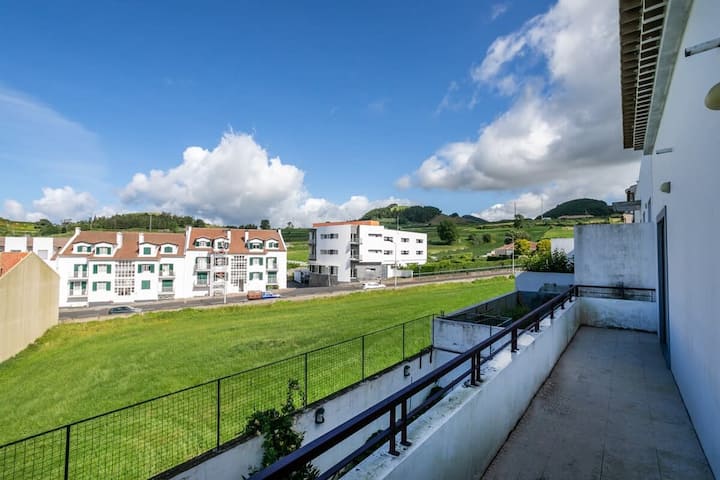 Vista verde desde el balcón de Park House